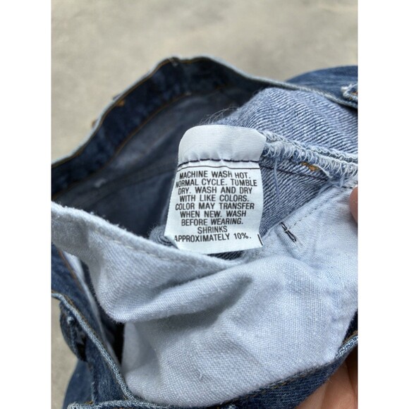 Vintage 80s Levis 501xx Jeans Mens 30x32 Button Fly USA Made Dark Wash Indigo - Picture 12 of 16